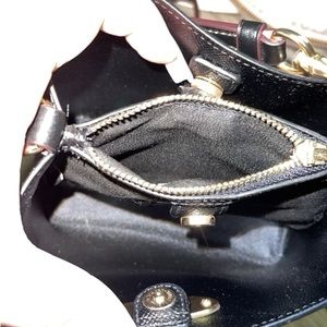 Black with floral design mini bag